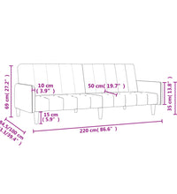 Schlafsofa 2-Sitzer Dunkelgrün Samt