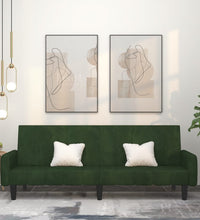 Schlafsofa 2-Sitzer Dunkelgrün Samt