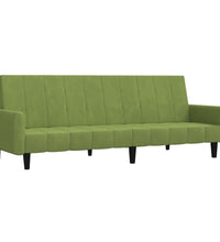 Schlafsofa 2-Sitzer Hellgrün Samt