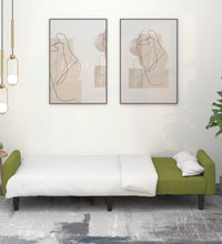 Schlafsofa 2-Sitzer Hellgrün Samt