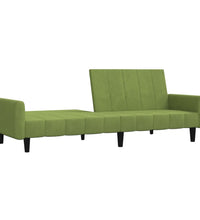 Schlafsofa 2-Sitzer Hellgrün Samt