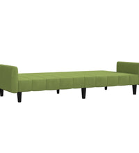 Schlafsofa 2-Sitzer Hellgrün Samt