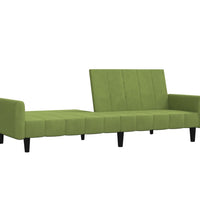 Schlafsofa 2-Sitzer Hellgrün Samt