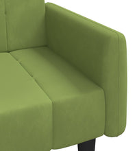 Schlafsofa 2-Sitzer Hellgrün Samt