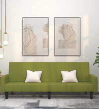 Schlafsofa 2-Sitzer Hellgrün Samt