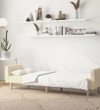 Schlafsofa 2-Sitzer Creme Stoff