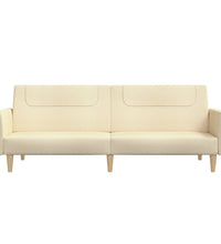 Schlafsofa 2-Sitzer Creme Stoff
