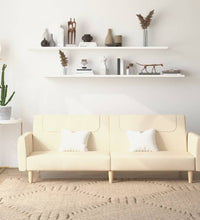 Schlafsofa 2-Sitzer Creme Stoff