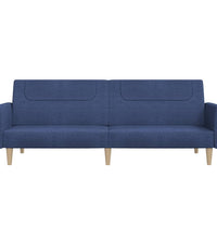 Schlafsofa 2-Sitzer Blau Stoff
