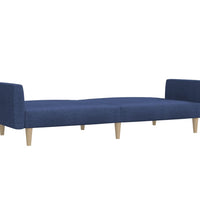 Schlafsofa 2-Sitzer Blau Stoff