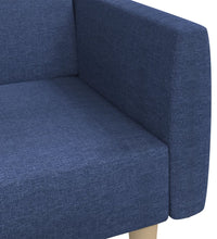 Schlafsofa 2-Sitzer Blau Stoff