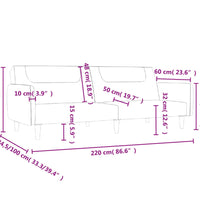 Schlafsofa 2-Sitzer Blau Stoff