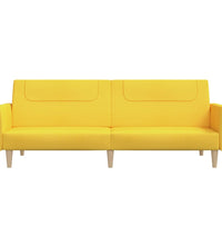 Schlafsofa 2-Sitzer Gelb Stoff