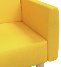 Schlafsofa 2-Sitzer Gelb Stoff