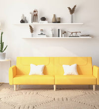 Schlafsofa 2-Sitzer Gelb Stoff