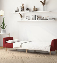 Schlafsofa 2-Sitzer Weinrot Stoff