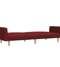 Schlafsofa 2-Sitzer Weinrot Stoff