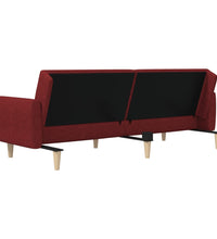 Schlafsofa 2-Sitzer Weinrot Stoff