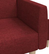 Schlafsofa 2-Sitzer Weinrot Stoff