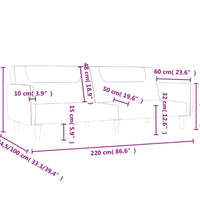 Schlafsofa 2-Sitzer Weinrot Stoff