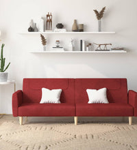 Schlafsofa 2-Sitzer Weinrot Stoff