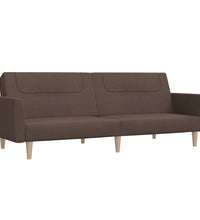 Schlafsofa 2-Sitzer Taupe Stoff
