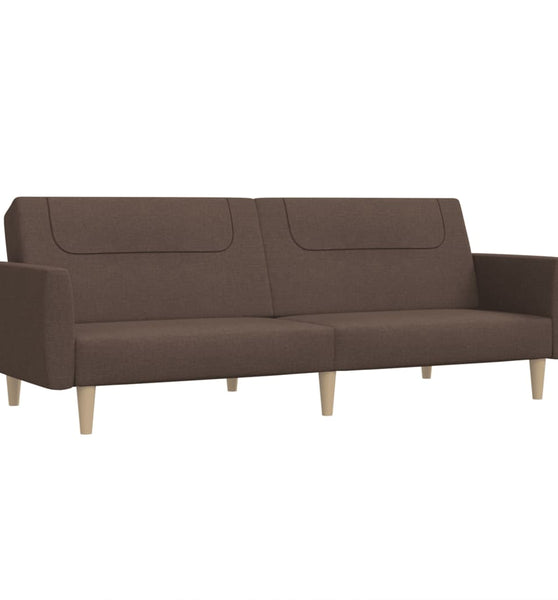 Schlafsofa 2-Sitzer Taupe Stoff