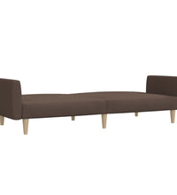 Schlafsofa 2-Sitzer Taupe Stoff