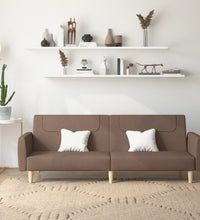 Schlafsofa 2-Sitzer Taupe Stoff