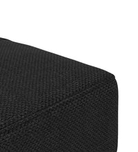 Schlafsofa 2-Sitzer mit 2 Kissen Schwarz Stoff