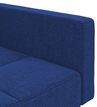 Schlafsofa 2-Sitzer mit 2 Kissen Blau Stoff