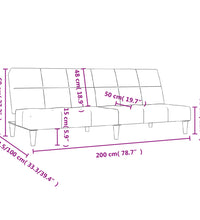 Schlafsofa 2-Sitzer Stoff