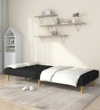 Schlafsofa 2-Sitzer Schwarz Stoff