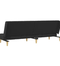 Schlafsofa 2-Sitzer Schwarz Stoff