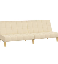 Schlafsofa 2-Sitzer Creme Stoff