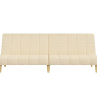 Schlafsofa 2-Sitzer Creme Stoff