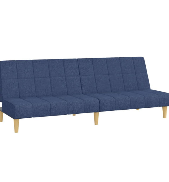 Schlafsofa 2-Sitzer Blau Stoff