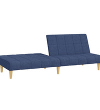 Schlafsofa 2-Sitzer Blau Stoff