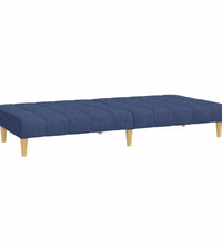 Schlafsofa 2-Sitzer Blau Stoff