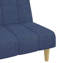 Schlafsofa 2-Sitzer Blau Stoff