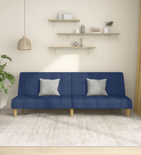 Schlafsofa 2-Sitzer Blau Stoff