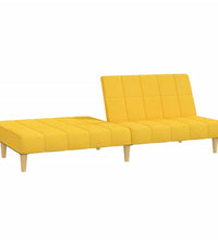 Schlafsofa 2-Sitzer Gelb Stoff