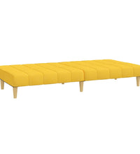 Schlafsofa 2-Sitzer Gelb Stoff