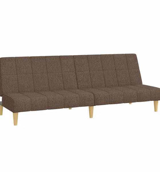 Schlafsofa 2-Sitzer Taupe Stoff