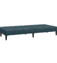 Schlafsofa 2-Sitzer Blau Samt