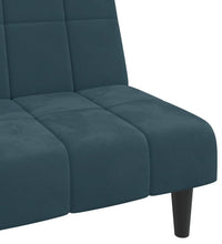 Schlafsofa 2-Sitzer Blau Samt