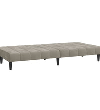 Schlafsofa 2-Sitzer Hellgrau Samt