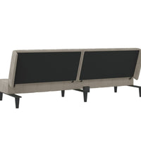 Schlafsofa 2-Sitzer Hellgrau Samt