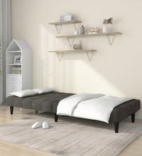 Schlafsofa 2-Sitzer Dunkelgrau Samt