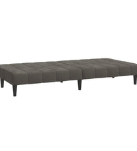 Schlafsofa 2-Sitzer Dunkelgrau Samt